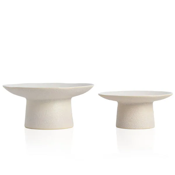 Product Image 1 for Tano Modern Eggshell White Ceramic Stands, Set of 2 from Four Hands