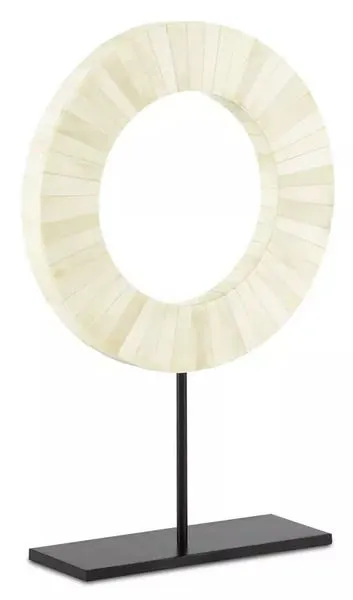 Bone Disc shown from angled side view highlighting thickness and curvature on black stand
