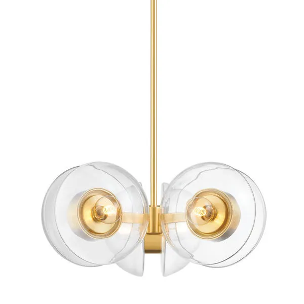 Product Image 1 for Kert 6-Light Small Chandelier - Aged Brass from Hudson Valley