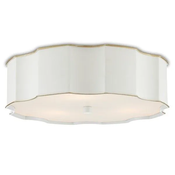 Product Image 1 for Wexford White Flush Mount from Currey & Company
