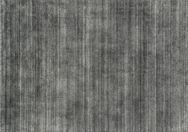 Barkley Charcoal Rug with hand-loomed linear tonal design in shades of charcoal wool and shimmery rayon