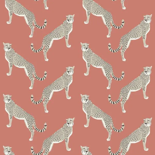 Product Image 1 for Nicole Miller Guepardo Coral Peel & Stick Wallpaper from Graham & Brown