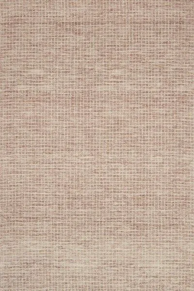 Giana Blush Rug with a soft blush color and a textured grid pattern in wool