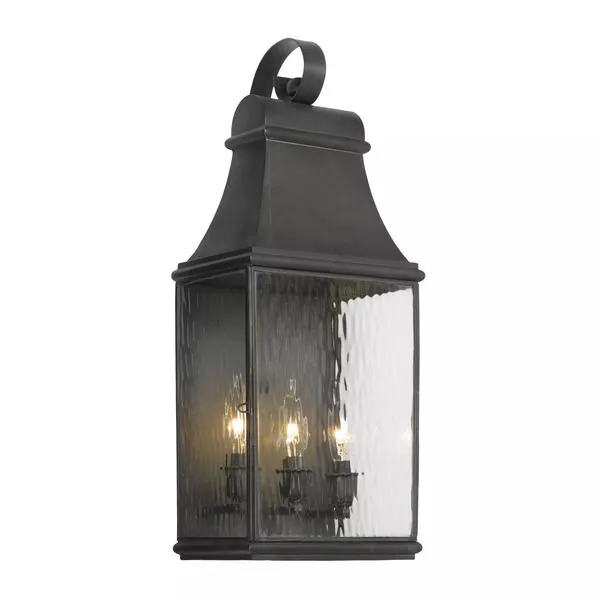 Product Image 1 for Outdoor Wall Lantern Jefferson Collection In Solid Brass In A Charcoal Finish from Elk Lighting