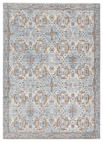 Product Image 4 for Lucere Trellis Blue/ Gold Rug from Jaipur 