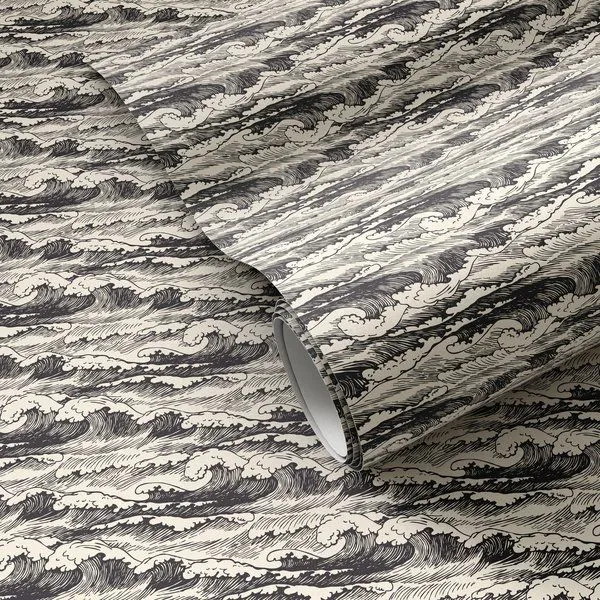 Product Image 1 for Wavebreak Black I Wallpaper by Getty Images from Four Hands