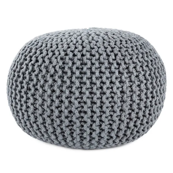Product Image 4 for Asilah Indoor/ Outdoor Solid Slate Round Pouf from Jaipur 
