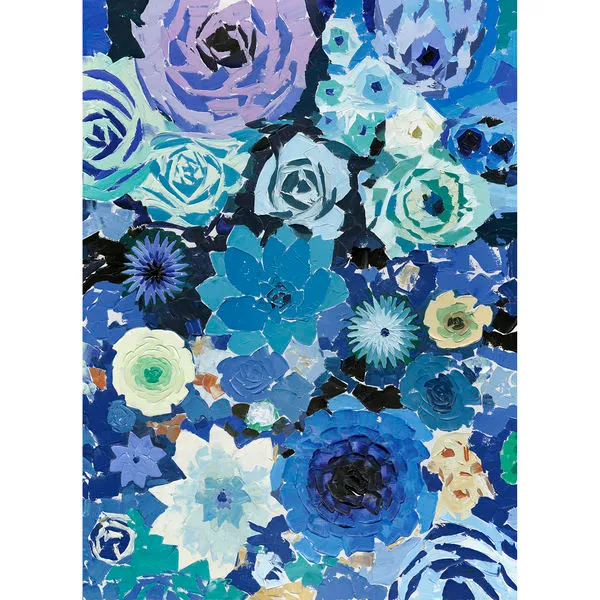 Product Image 1 for Blue Flowers Wall Décor from Moe's