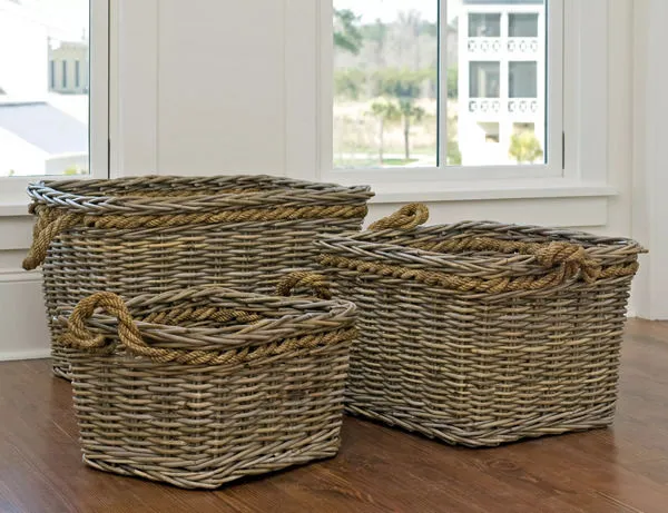 Product Image 1 for Rectangular Kubu Nesting Baskets, Set Of 3 from Scout & Nimble