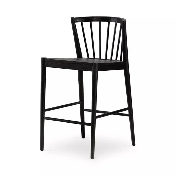 Product Image 9 for Milan Stool Matte Black Parawood Counter from Four Hands