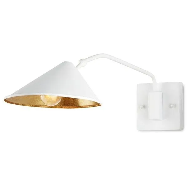 Product Image 2 for Serpa Single White Wall Sconce from Currey & Company