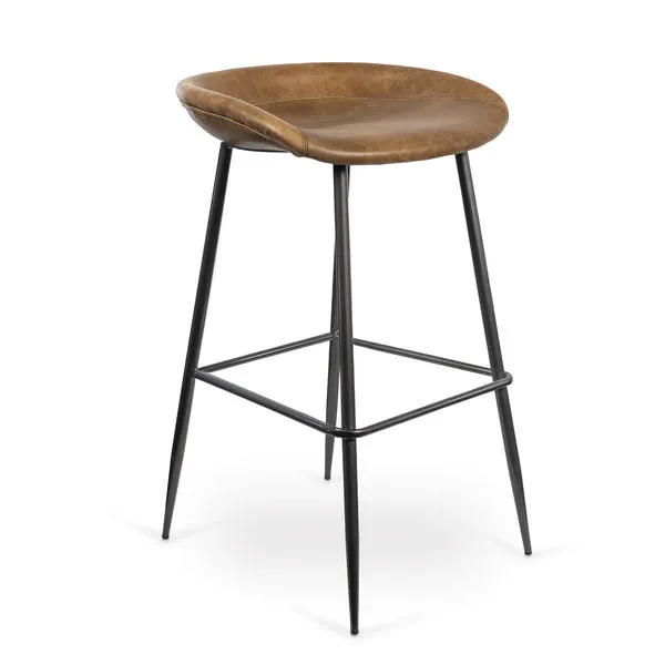 Product Image 1 for Marc Brown Leather Counter Stool (Set of 2) from Regina Andrew Design