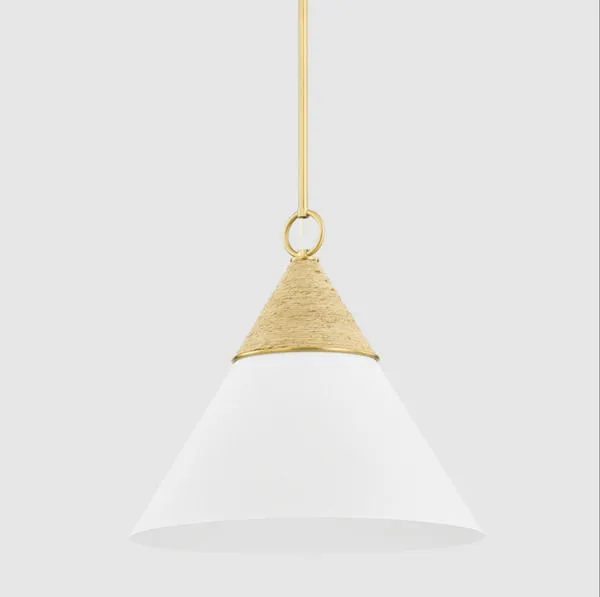 Product Image 1 for Mica 1-Light Modern Coastal Rope-Wrapped Large Pendant from Mitzi