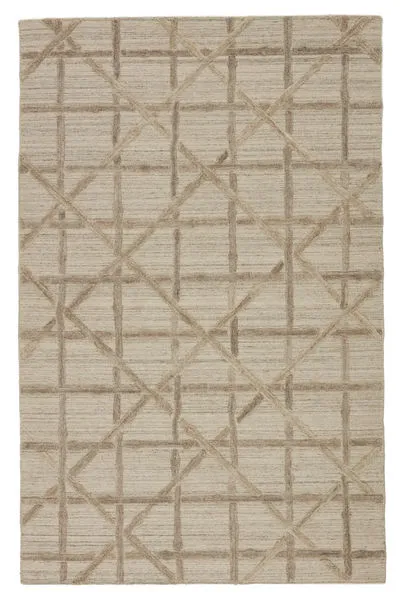 Product Image 5 for Mandeville Handmade Trellis Beige/ Gray Rug from Jaipur 