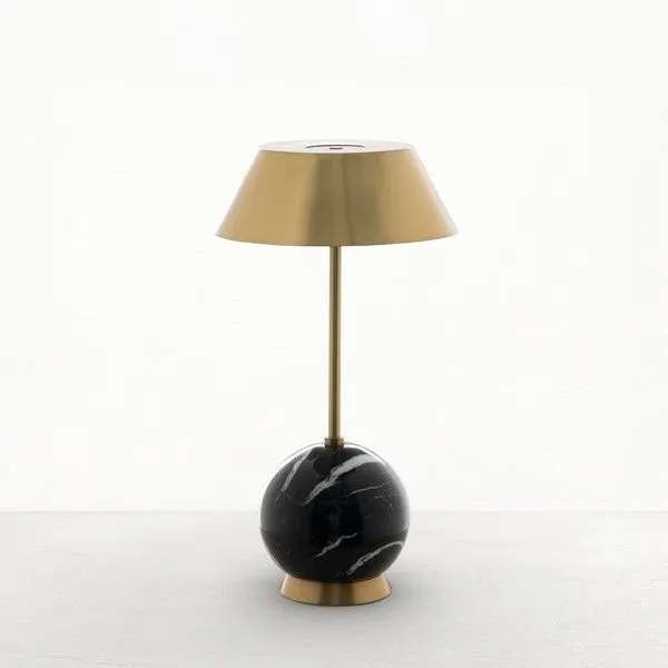 Product Image 1 for Firefly Antique Brass Table Lamp Nero Marquina Black from Gabby