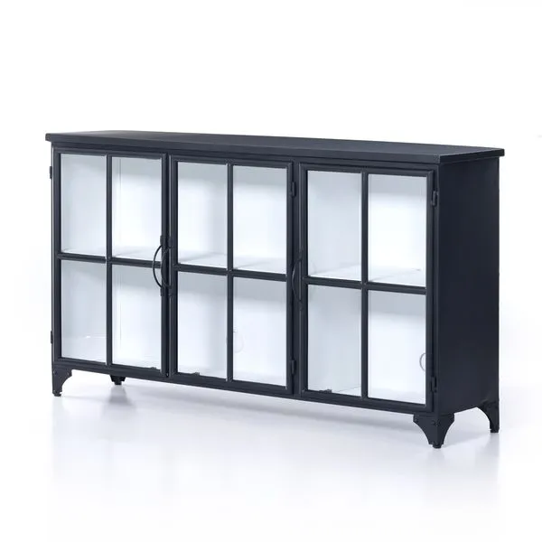 Product Image 1 for Camila 3-Door Black Cabinet from Four Hands