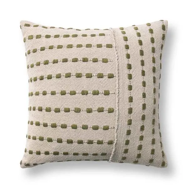 Product Image 1 for Katia Olive Green Linen Blend Fabric Throw Pillow from Classic Home