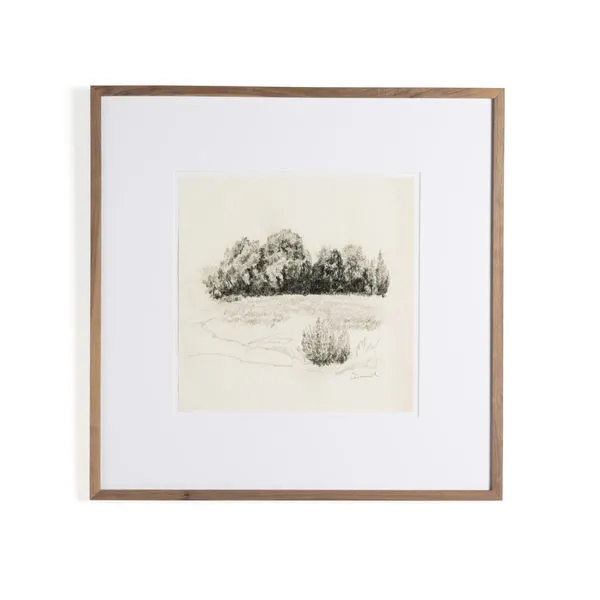 Product Image 1 for Land Sketch 1 Framed Charcoal-Inspired Drawing by Dan Hobday from Four Hands