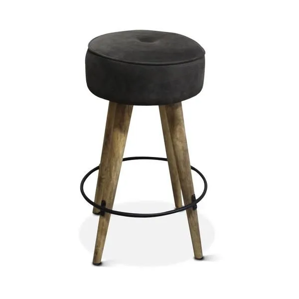 Product Image 1 for Sydney Loft Asphalt Gray Suede Counter Stool from World Interiors