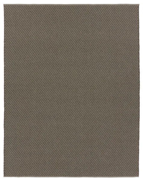 Solid handmade indoor/outdoor gray rug with subtle diagonal stripes, size 2 by 3 feet