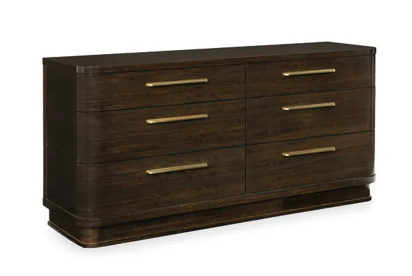 Product Image 1 for Brown Wood Modern Streamline Dresser from Caracole