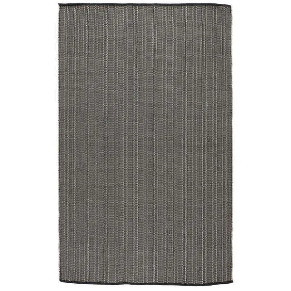 Charlevoix indoor outdoor charcoal rug with handwoven traditional Moroccan pattern and polypropylene weave