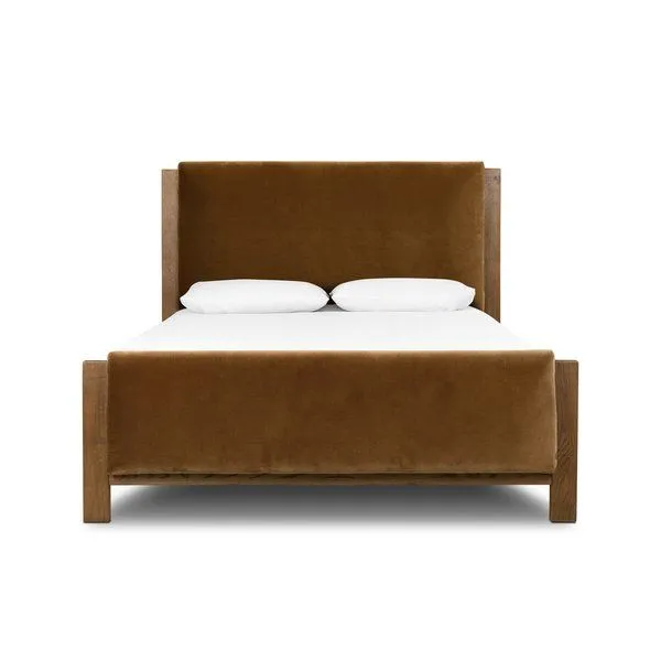 Product Image 1 for Willem Mid Century Velvet Bed from Four Hands
