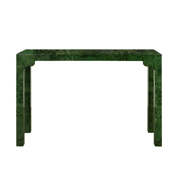 Product Image 1 for Evelyn Emerald Burl Wood Console Table from Worlds Away