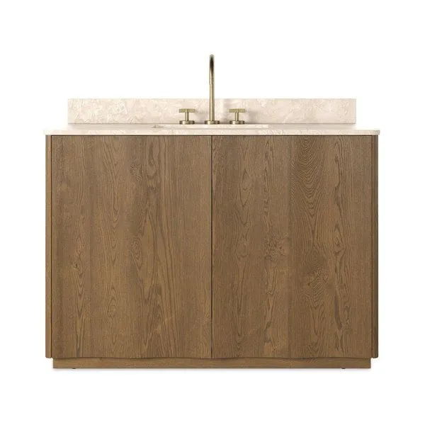 Product Image 1 for Brookhurst Satin Oak Veneer Single Wide Vanity from Four Hands