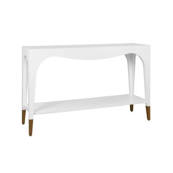 Product Image 1 for Two Tier Tapered Leg Console With Antique Brass from Worlds Away