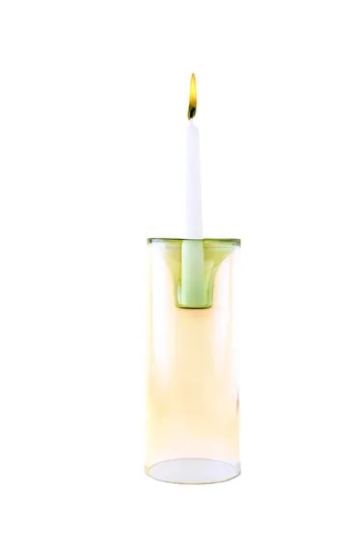 Product Image 1 for Glass Green & Clear Candle Holder from BIDKHome