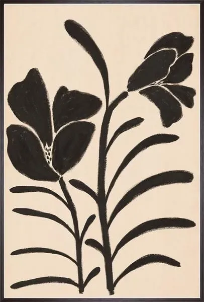 Product Image 1 for Midnight Flora I 40"x60" Botanical Canvas Painting from Leftbank