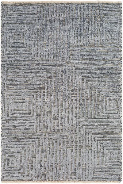 Product Image 1 for Lora Hand-Knotted Denim / Oatmeal Rug - 10' x 14' from Surya