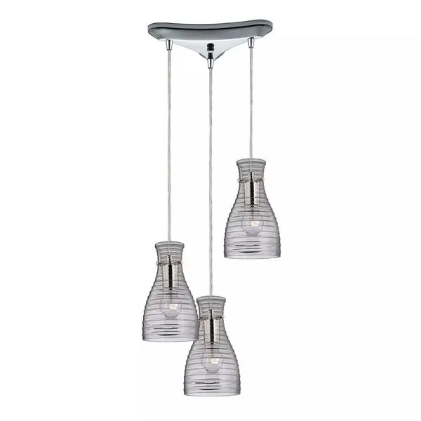 Product Image 1 for Strata Collection 3 Light Chandelier In Polished Chrome from Elk Lighting