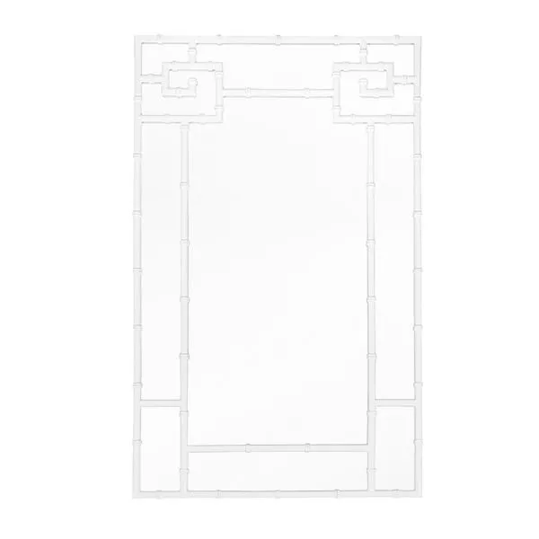 Product Image 1 for Tessa Bamboo Detail Mirror In White Lacquer from Worlds Away