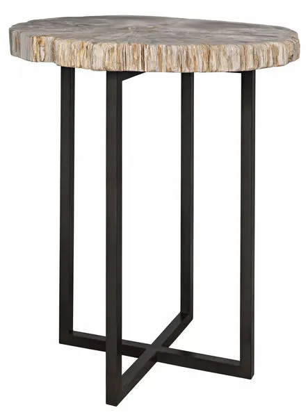 Product Image 3 for Large Cross Base Petrified Top Side Table from Noir