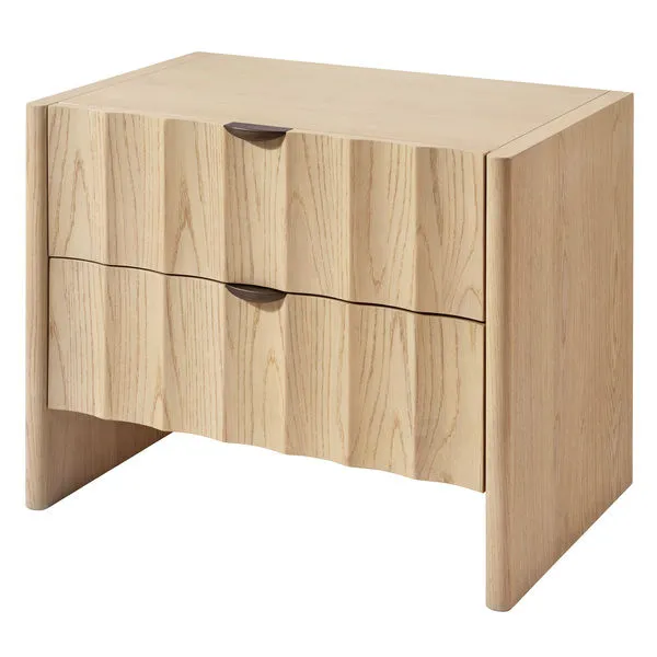Product Image 1 for Finley Large Fluted Pale Oak Nightstand from Jamie Young