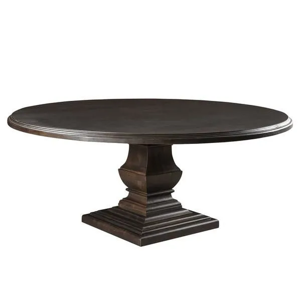 Product Image 4 for Toulon Vintage Brown Round Dining Table from World Interiors