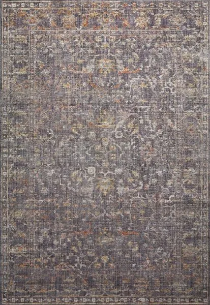 Rosemarie Graphite Multi Rug with a traditional antique-inspired pattern in muted gray, beige, and hints of rust