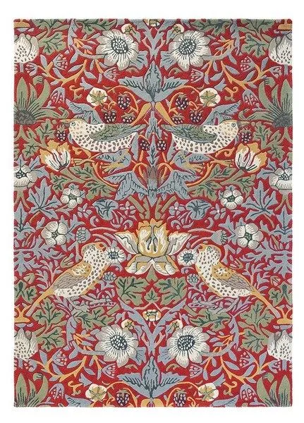 Product Image 2 for Strawberry Thief 4'7 X 6'7 Rug In Crimson from Selamat Designs