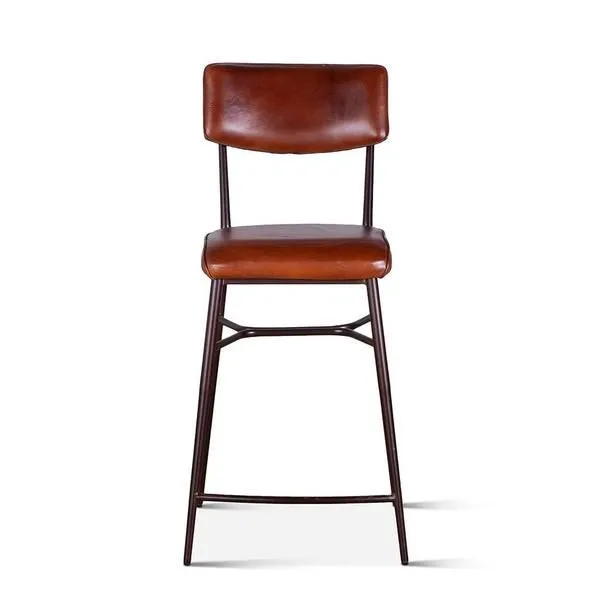 Product Image 3 for Hudson High Back Leather Counter Chair from World Interiors