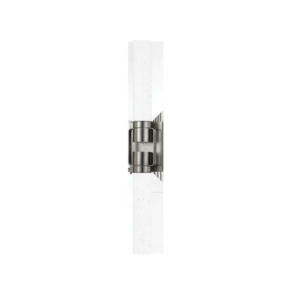 Glen Oaks Wall Sconce with seedy opal glass cylinders and slim rectangular vintage pewter backplate