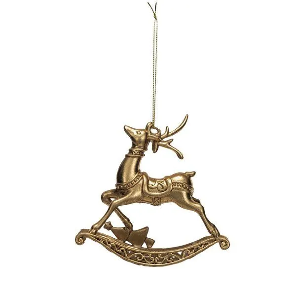 Product Image 1 for Rocking Reindeer Ornaments, Set of 4 from Creative Co-Op
