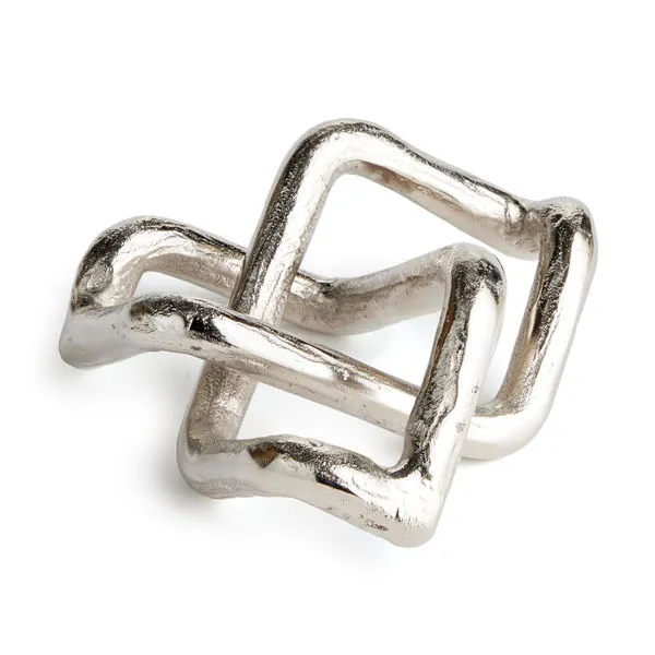 Product Image 1 for Kade Rounded-Edge Silver Knot Sculpture from Napa Home And Garden