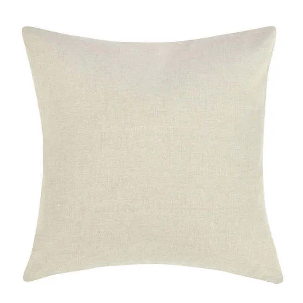 Origin Belgian Linen Throw Pillow in natural dyed, stonewashed flax linen with subtle hand embroidery