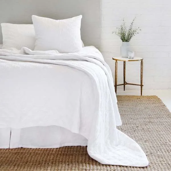 Product Image 1 for Brussels Quilted Cotton Queen Coverlet - White from Pom Pom at Home