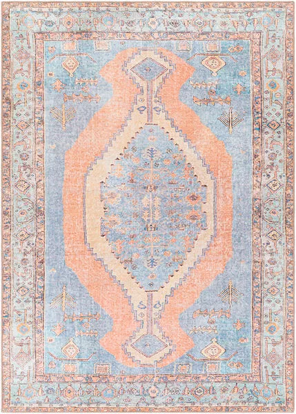 Product Image 4 for Amelie Light Blue / Peach Rug from Surya