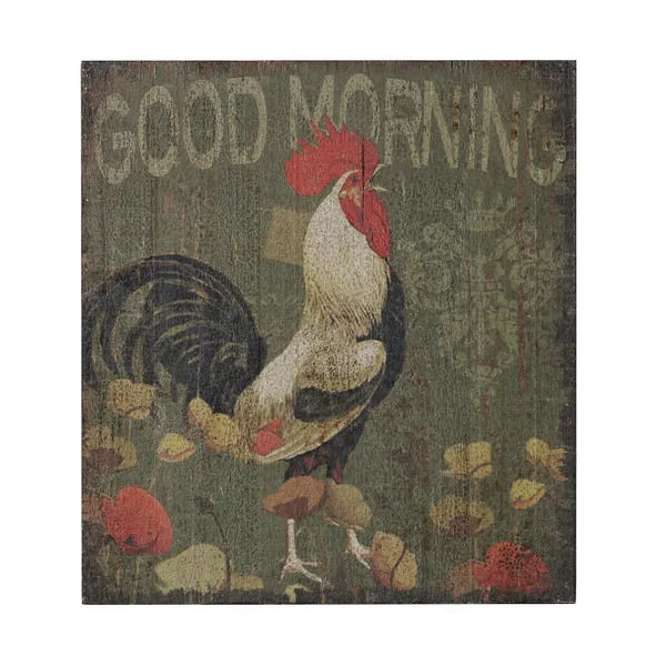 Product Image 1 for Min 4 Good Morning Cockrel Hand Paint On Wood from Elk Home