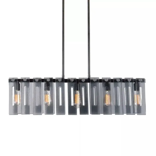 Product Image 4 for Uttermost Everly 5 Light Smoke Glass Island from Uttermost