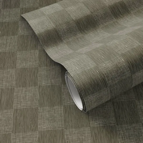 Product Image 1 for Checkers Olive I Wallpaper by Getty Images from Four Hands